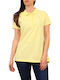 Tommy Hilfiger Women's Polo Blouse Short Sleeve Yellow