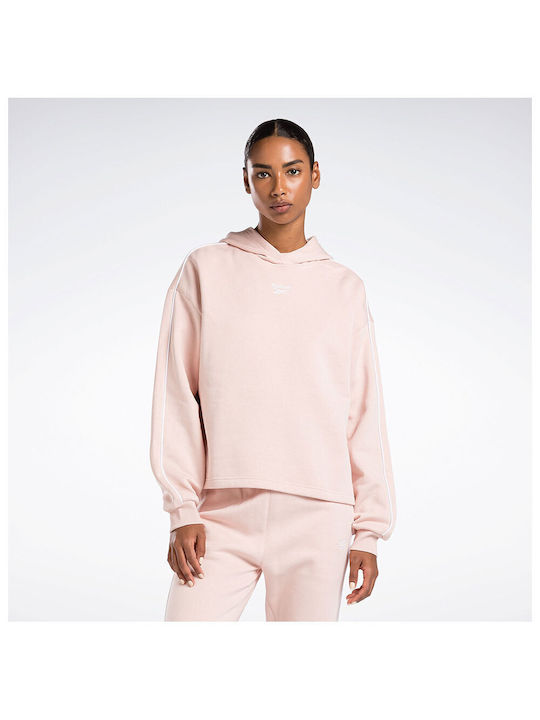 Reebok Identity Women's Hooded Fleece Sweatshirt POSSIBLY PINK F