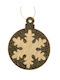 Iliadis Κρεμαστό Weihnachtshänger Schneeflocke with Design Golden Snowflake (10cm)