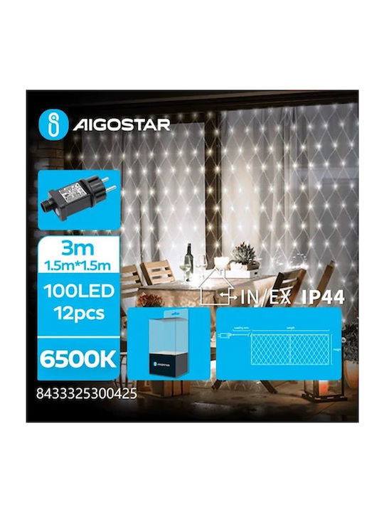 100 Lămpițe LED 3m. x 150buc Alb rece tip Plasă 1buc