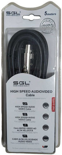 XLR female to 6.3mm male 5m Cable