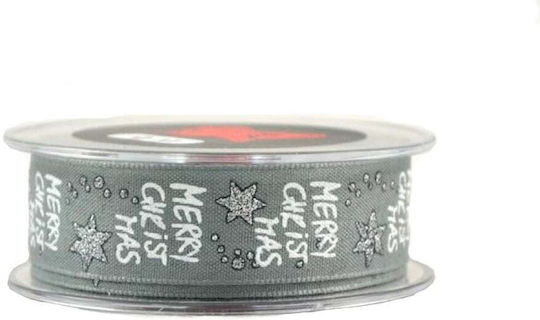 Kappa Decor Weihnachtliche Farbband Stoff Merry Christmas Gray 1Stück