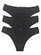 Βαμβακερά Femei Brazilia 3Pack Black