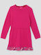 Girls Dress Long Sleeve Knitted Pink