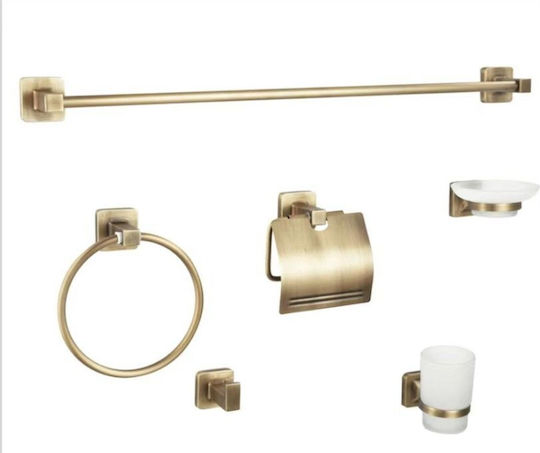 Wall-mounted Сет Аксесоари за Баня Металик 6бр