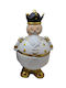 Marva Ceramic Cookie Jar White King 20x17x33cm