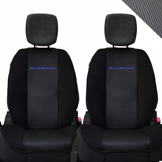 2бр Изкуствена кожа Carbon Черен