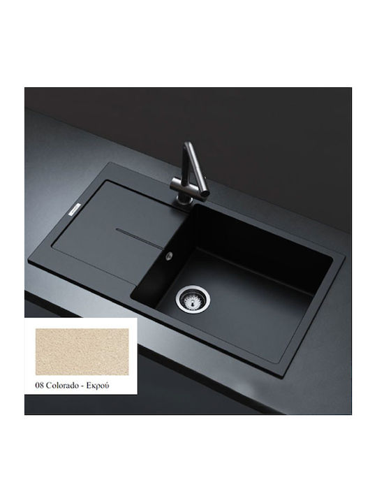 Macart Drop-In Chiuvetă din Granit Sintetic L86xW50cm Colorado