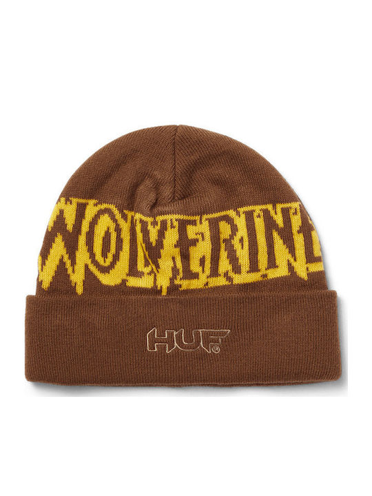 Wolverine Beanie Unisex Beanie Knitted in Brown color