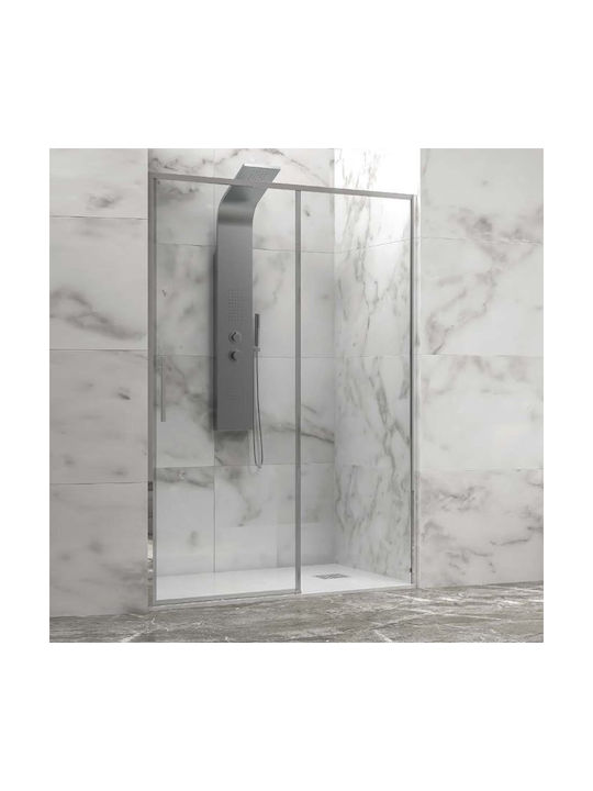 Karag Lea 400 Duschwand für Dusche mit Schieben Tür 70x200cm Klarglas Chrom