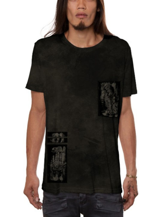 Plazmalab T-shirt Bărbătesc cu Mânecă Scurtă Black