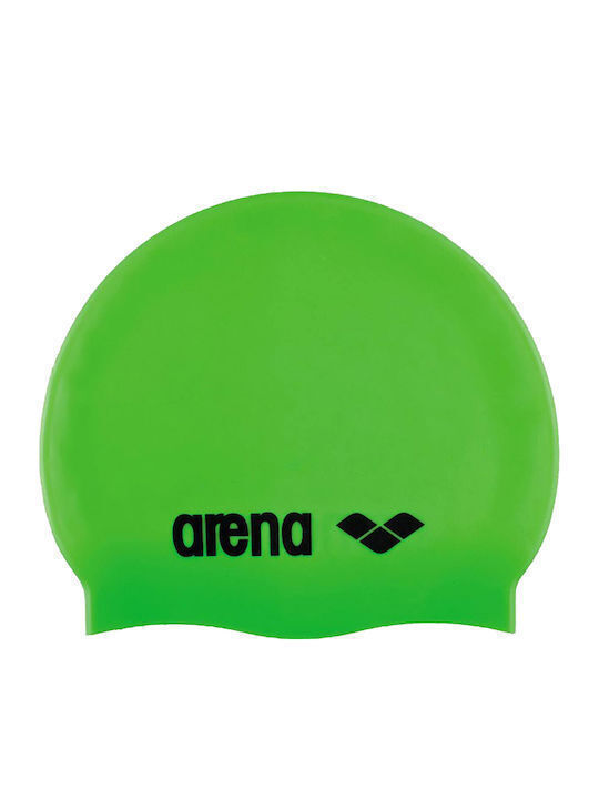Arena Silicone Kids Swimming Cap Green