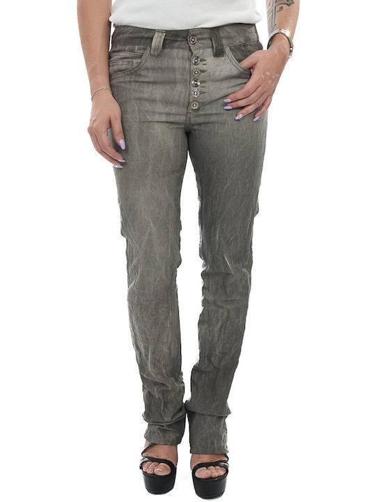 Dondup Women's Fabric Trousers Khaki