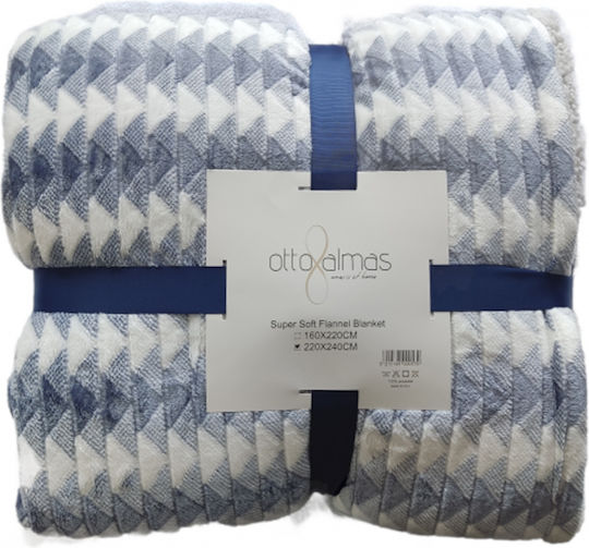 Joli Κουβέρτα Sherpa Υπέρδιπλη 220x240εκ. Μπλε