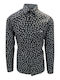 Long Sleeve Cotton Shirt in Regular Fit Black
