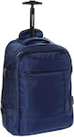 Diplomat Cabin Travel Suitcase Blue with 4 Wheels