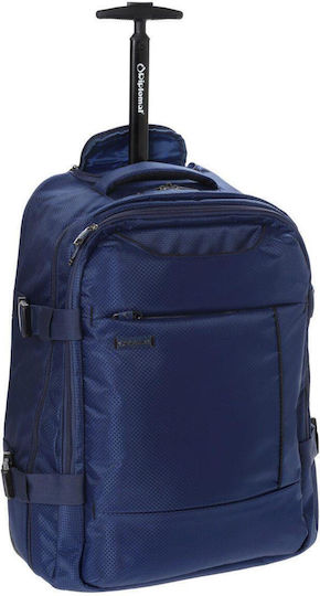 Diplomat Sack Voyage 48lt Blue with Wheels Fabric 40cm M40εκ