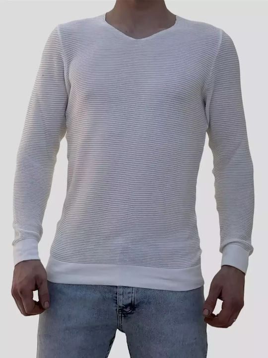 Lagos Herren Langarm-Pullover White