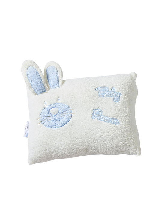 Mother Baby Διακοσμητικό Μαξιλάρι Κούνιας Baby Bunny Λευκό 37x27cm