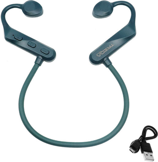 Treqa BT-31 In-ear Bluetooth Handsfree Ακουστικά Πράσινα