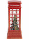Christmas Decorative Telephone Booth with Trees 5x5x12.5cm