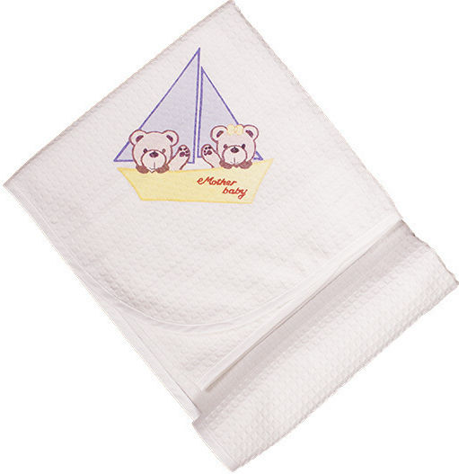 Mother Baby Blanket Nursery Swaddling Blankets Waffle White White 80x90cm