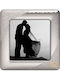 Slevori Tabletop Square Wedding Crown Case / Photo Frame Silver 26x26cm
