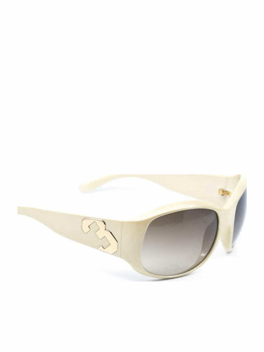 Ralph Lauren Women's Sunglasses with Beige Plastic Frame and Brown Gradient Lens PH8046 517413