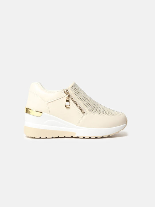 InShoes Damen Sneakers Beige