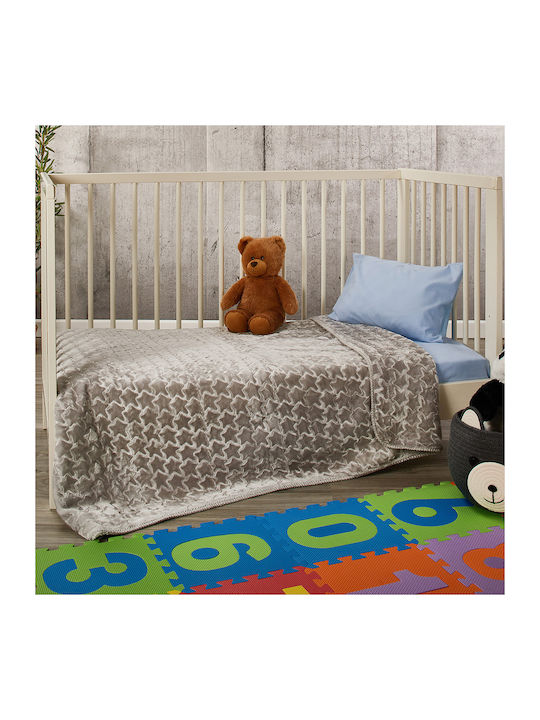 Whitegg Κουβέρτα Κούνιας Fleece Γκρι 110x140εκ.