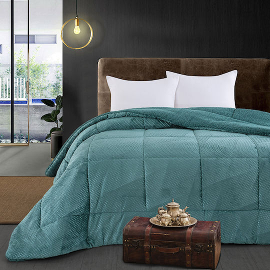 Beauty Home Husă De Pătură Super King 220x240 Cm Albastru Petrol