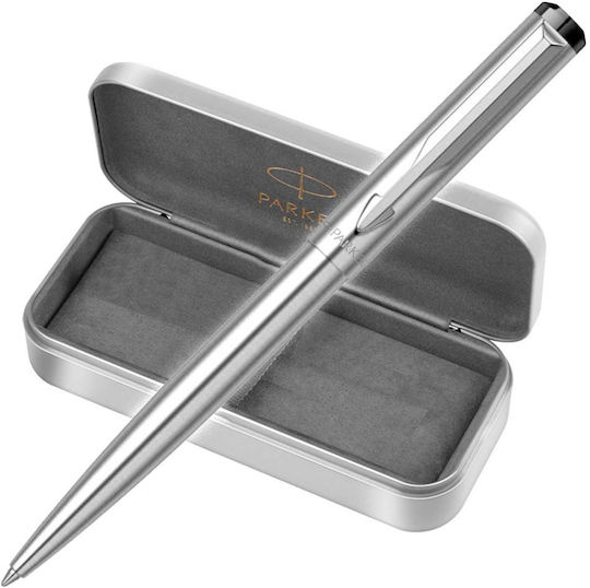 Parker Vector Pen Set Rollerball/Ballpoint Medium made of Steel Gray in a case