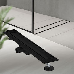LuxeBath Stainless Steel Floor Channel Black LuxeBath Stainless Steel Floor Channel Black