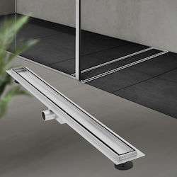 LuxeBath Stainless Steel Floor Channel Silver LuxeBath Stainless Steel Floor Channel Silver