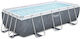 Bestway Piscină PVC 6478lt Cu Cadru Metalic 404x201x100cm Gri