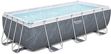 Bestway Piscină PVC 6478lt Cu Cadru Metalic 404x201x100cm Gri
