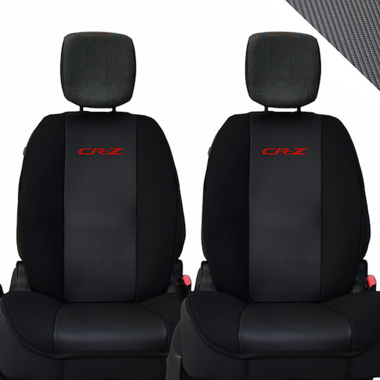 Πλατοκάθισμα Αυτοκινήτου 2τμχ Δερματίνη Honda CR-Z Μαύρα