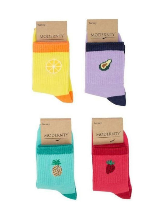 Modernty Fruits Women's Socks Multicolour 4Pack