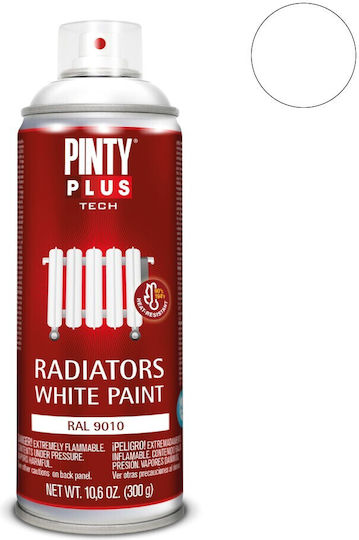 Pinty Plus Σπρέι Βαφής για Καλοριφέρ Λευκό RAL 9010 400ml