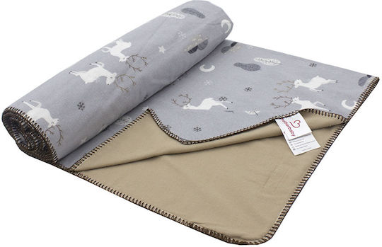 Mother Baby Одеяло Детски пелени за пелени Сив Grey 100x110см.
