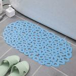 Keskor Bathtub Mat with Suction Cups Blue 34x65cm