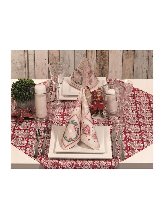 Mank Set Christmas Napkins L40xW40cm 50pcs