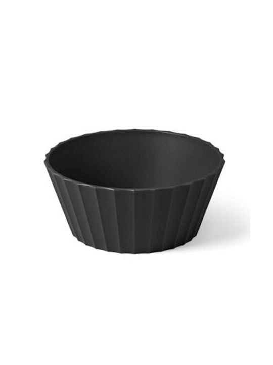Blim+ Servierschüssel Rund Kunststoff Schwarz mit Durchmesser 15cm