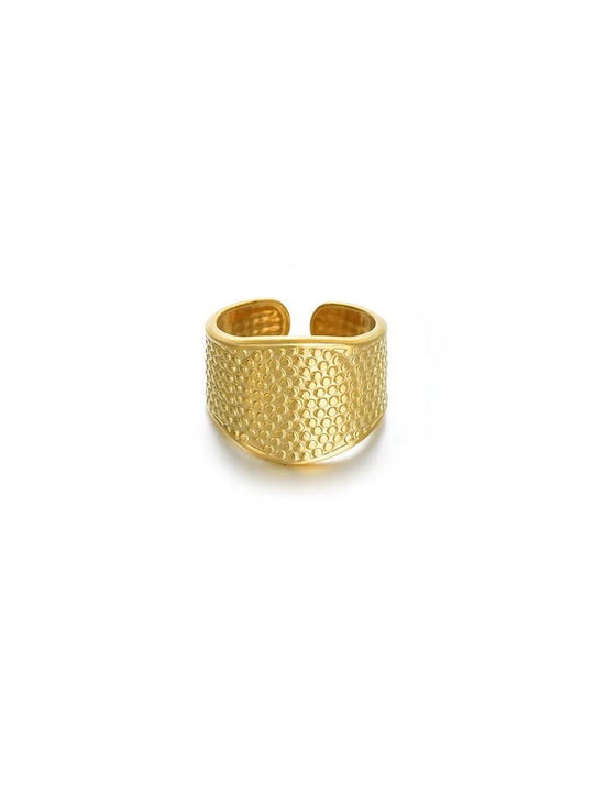 Women's Gold Plated Steel Ring