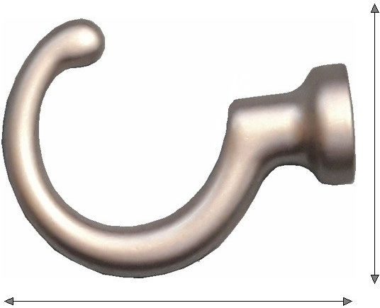 Holdback Haken Silber 1Stück