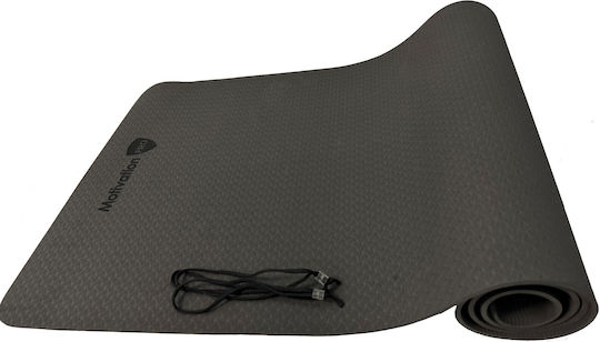 One Fitness Στρώμα Γυμναστικής Yoga Μαύρο (183x61x0.6cm)