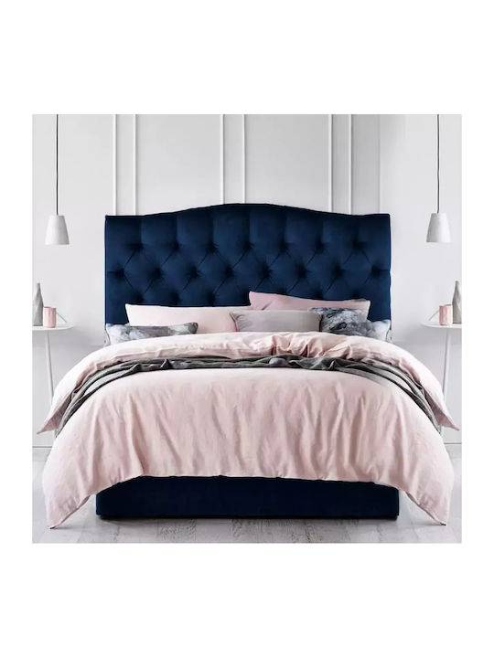 Fedra Κρεβάτι King Size Επενδυμένο με Ύφασμα Λευκό για Στρώμα 180x200cm