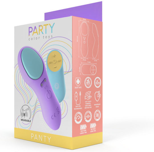 Party Color Toys Δονητής για Ζευγάρια Μωβ