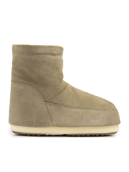 Moon Boot Icon Low Suede Γυναικείες Μπότες Χιονιού Μπεζ