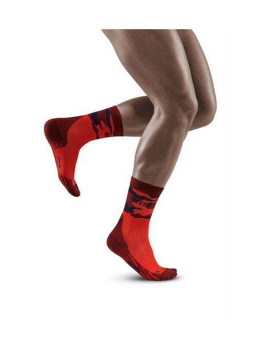 CEP Camocloud Mid Cut Running Socks Red 1 Pair